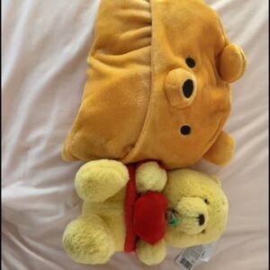 Plush Winnie the Pooh Bear Duo - Yellow and Gold Kids Toy Set